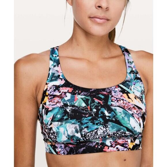 LULULEMON Energy Bra Size 4 Crush Multi - Picture 2 of 8